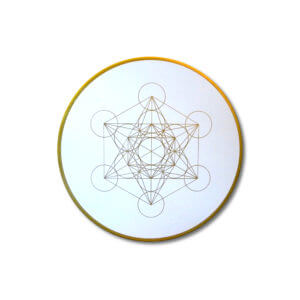 Wuerfel des Metatron gold Frontalbild Art 77