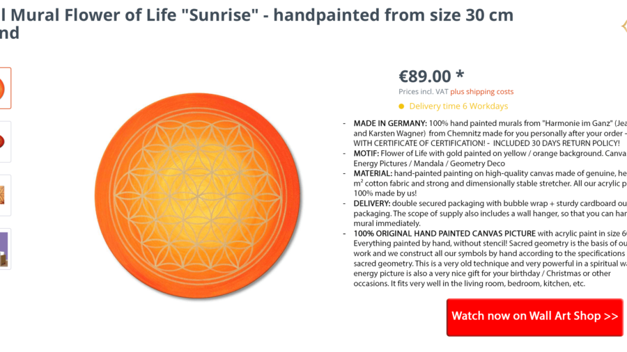 WallArt Flower of Life sale